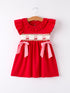 red-cherry-bow-smocking-embroidery-girls-dress Rylee Faith Designs - Sophia's StyleDress-1